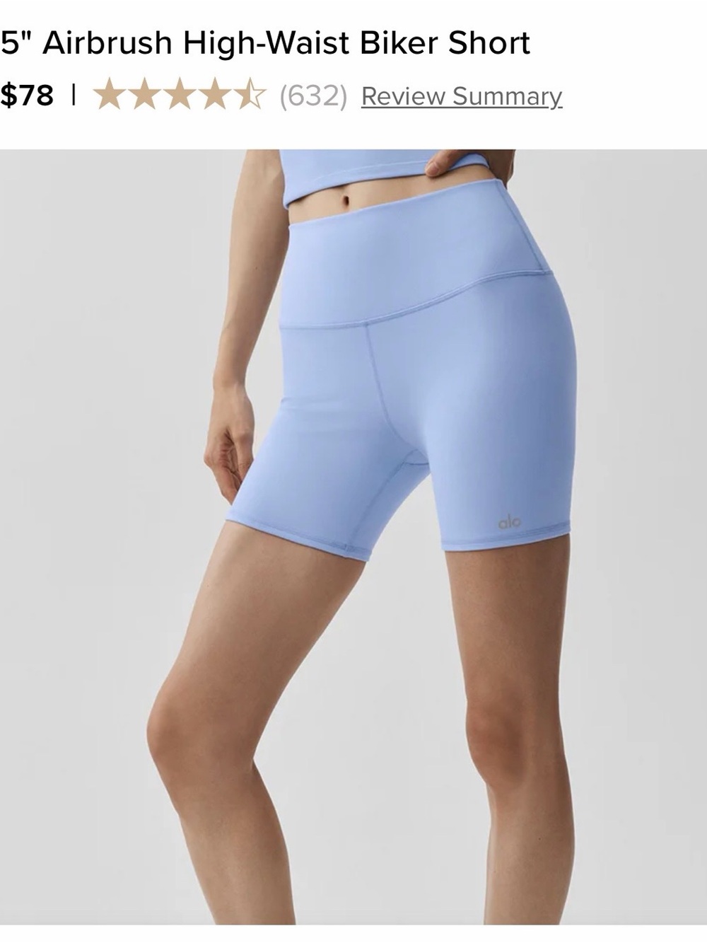 ALO Yoga AIRBRUSH High-Waist 5” Biker Shorts